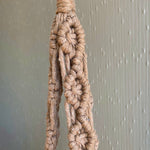 Load image into Gallery viewer, Close up of macrame knots on a beige macrame plant hanger
