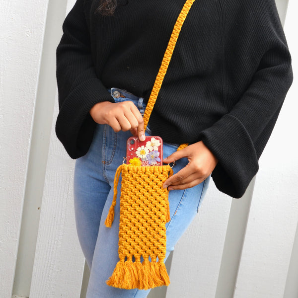 DIY Macrame Phone Bag with Detachable and Adjustable Strap | Macrame  Tutorial | Macrame diy, Macrame tutorial, Crochet phone cases